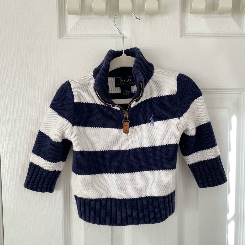 Polo Ralph Lauren quarter zip baby sweater 9months